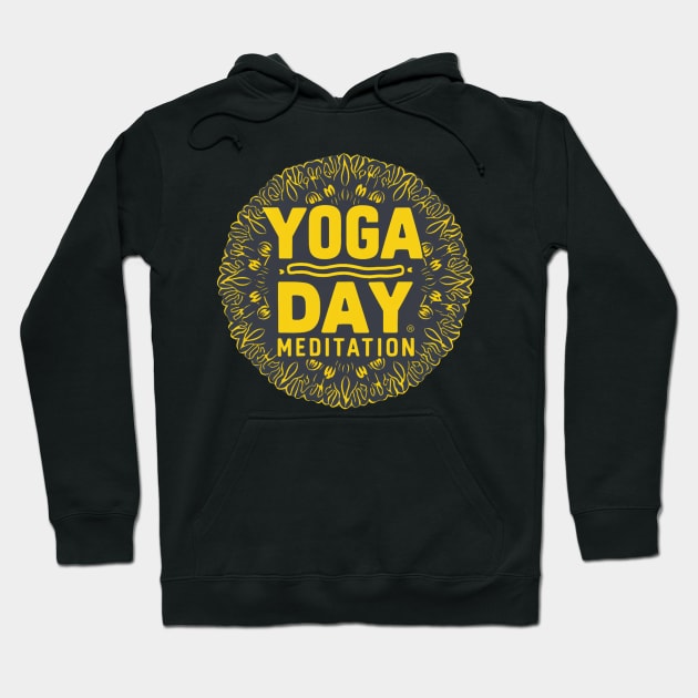 Yoga Day Meditation Hoodie by alby store